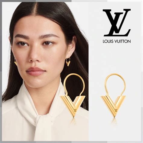 lv essential v earrings|lv earrings price in rands.